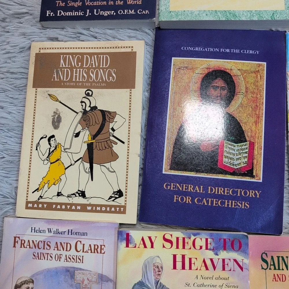 Lot of 16 Catholic Books Theology Prayer  Spirituality Diary Devotional Psalms‎
